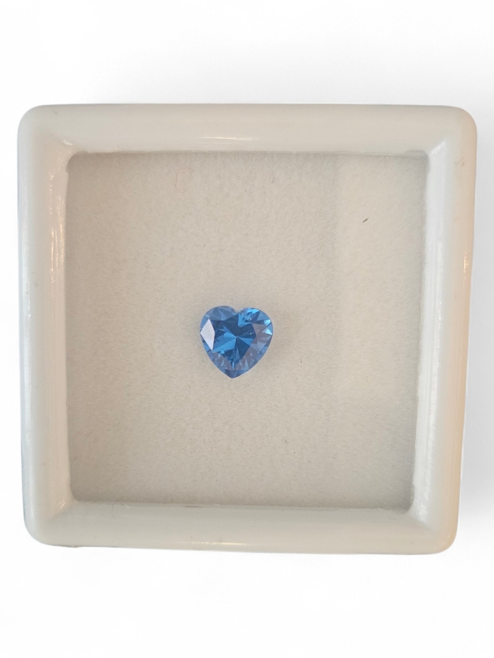 Signity Kashmir Blue Topaz Heart Cabochon